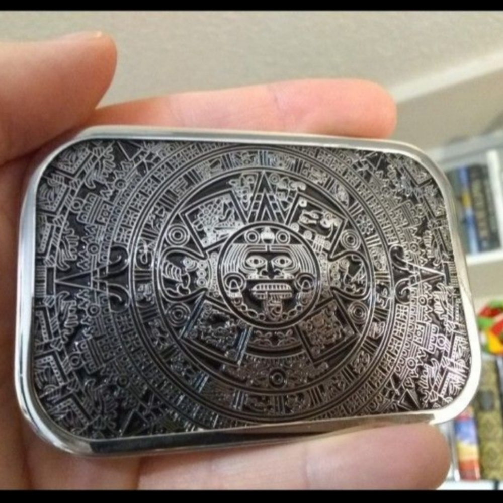 New Aztec mayan calendar belt buckle Men Or Women
